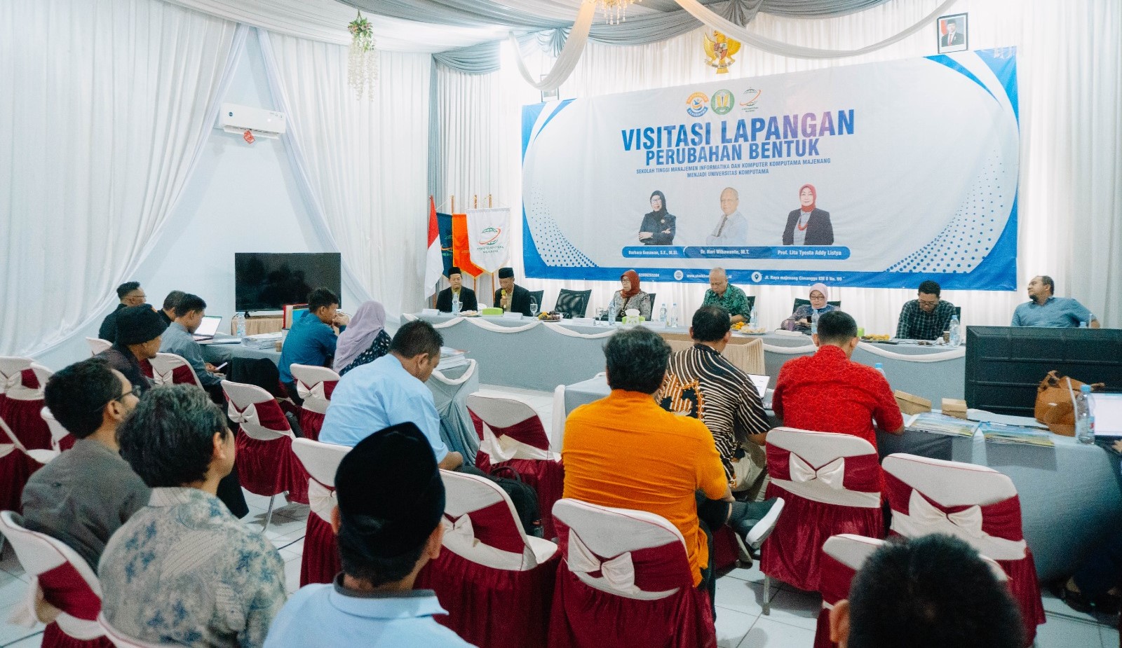 Kemdiktiristek Lakukan Visitasi Lapangan Perubahan STMIK Komputama jadi Universitas
