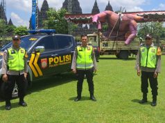 Persiapan Tawur Agung, Polsek Prambanan Kawal Pemindahan Ogoh-ogoh