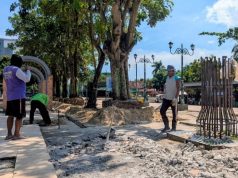 Pemkab Rembang Lakukan Perbaikan Sementara Alun-alun Sisi Timur