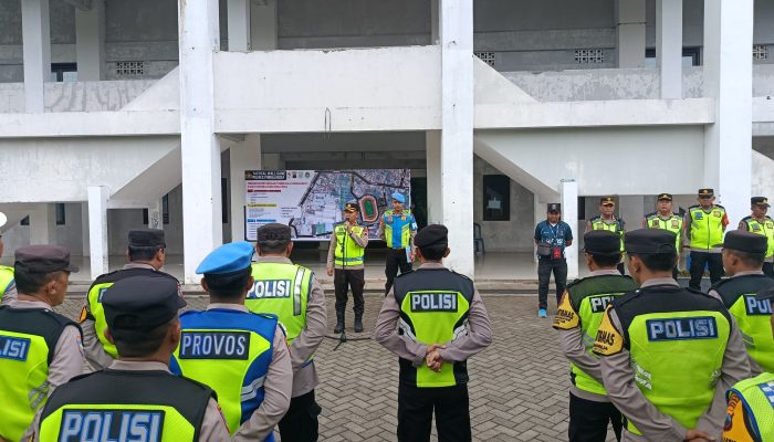 Ratusan Personel Polres Purbalingga Amankan Liga 4 Nasional di GOR Goentoer Darjono