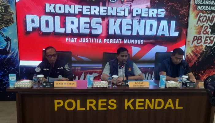Polres Kendal Gelar Konferensi Pers Terkait Dugaan Pembunuhan yang Dilakukan AKN Terhadap Korban L