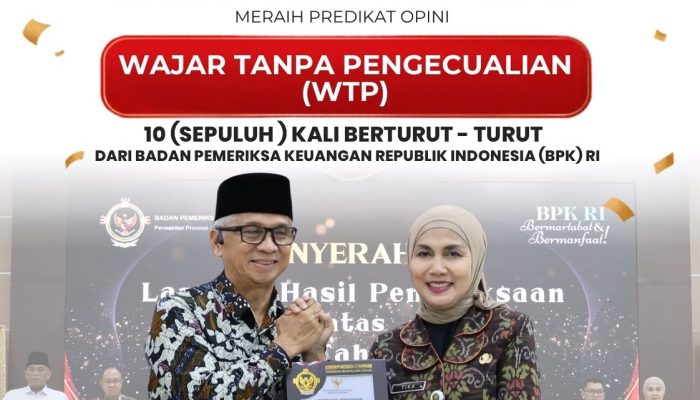 10 Kali Berturut Turut, Kab Kendal Raih WTP dari BPK RI
