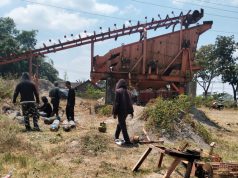 Mesin Pemotong Batu di Majegan Klaten Dipotong-potong oleh Sekelompok OTK